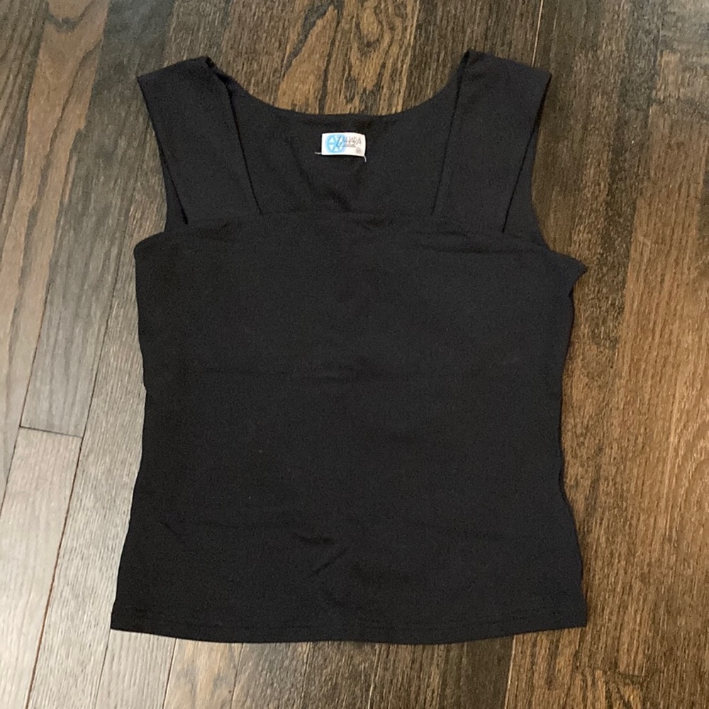 Black cotton/spandex top